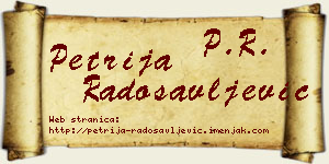 Petrija Radosavljević vizit kartica